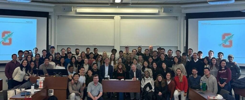 Michael Fisch speaking to students about private equity and leadership