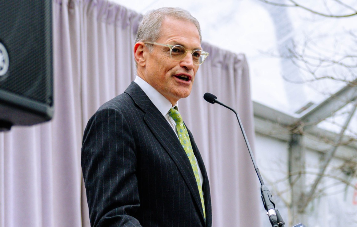 Michael Fisch speaks at West Side Campaign Against Hunger’s Plentiful Plates event