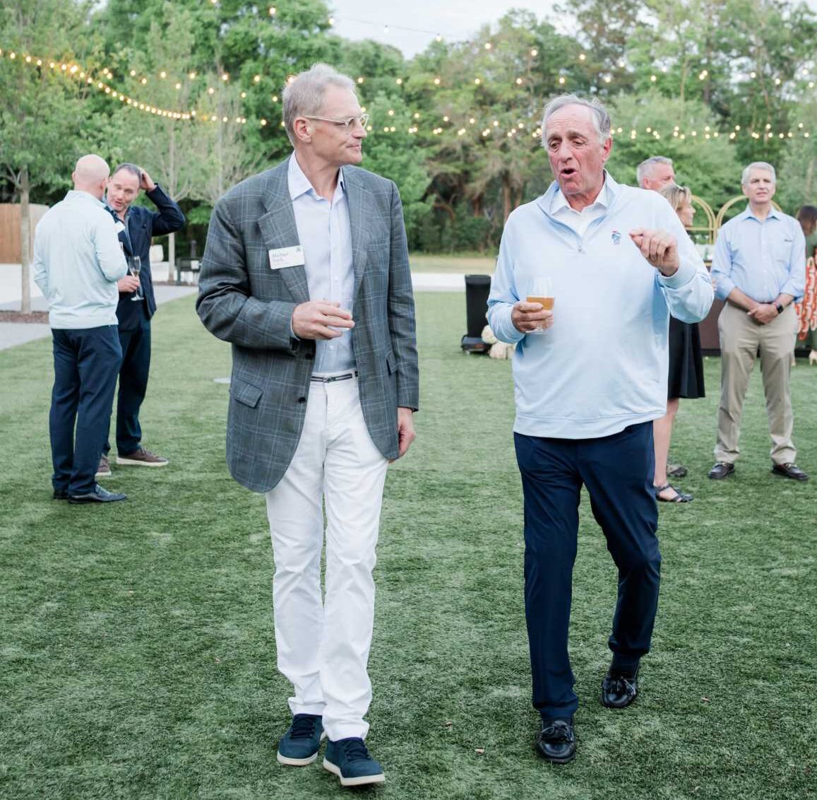 Michael Fisch walking with John Lundgren